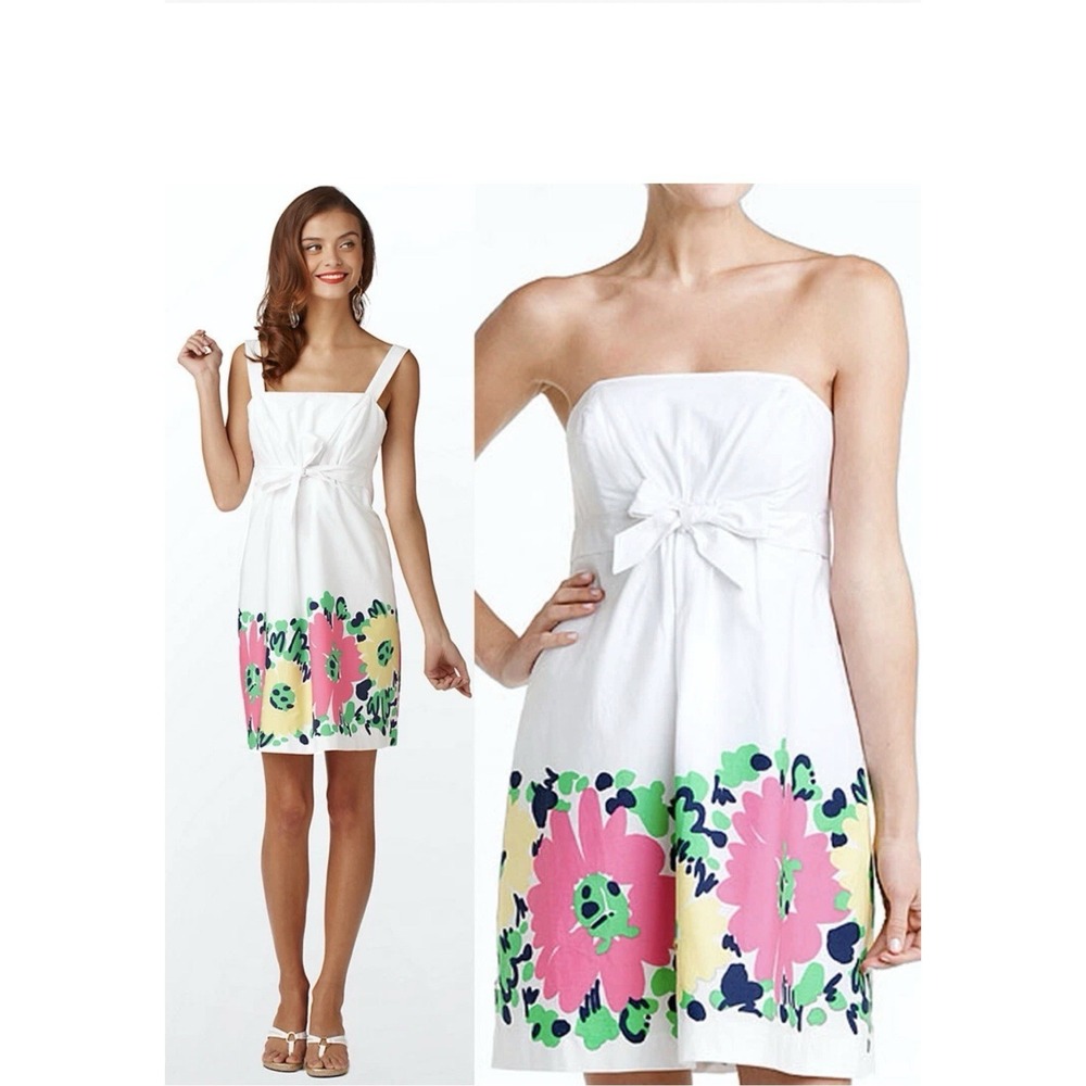 NWT Lilly Pulitzer Doodle Bug‎ Daisy Place Dress  Sz 14 Removable Straps Cotton - Picture 1 of 14